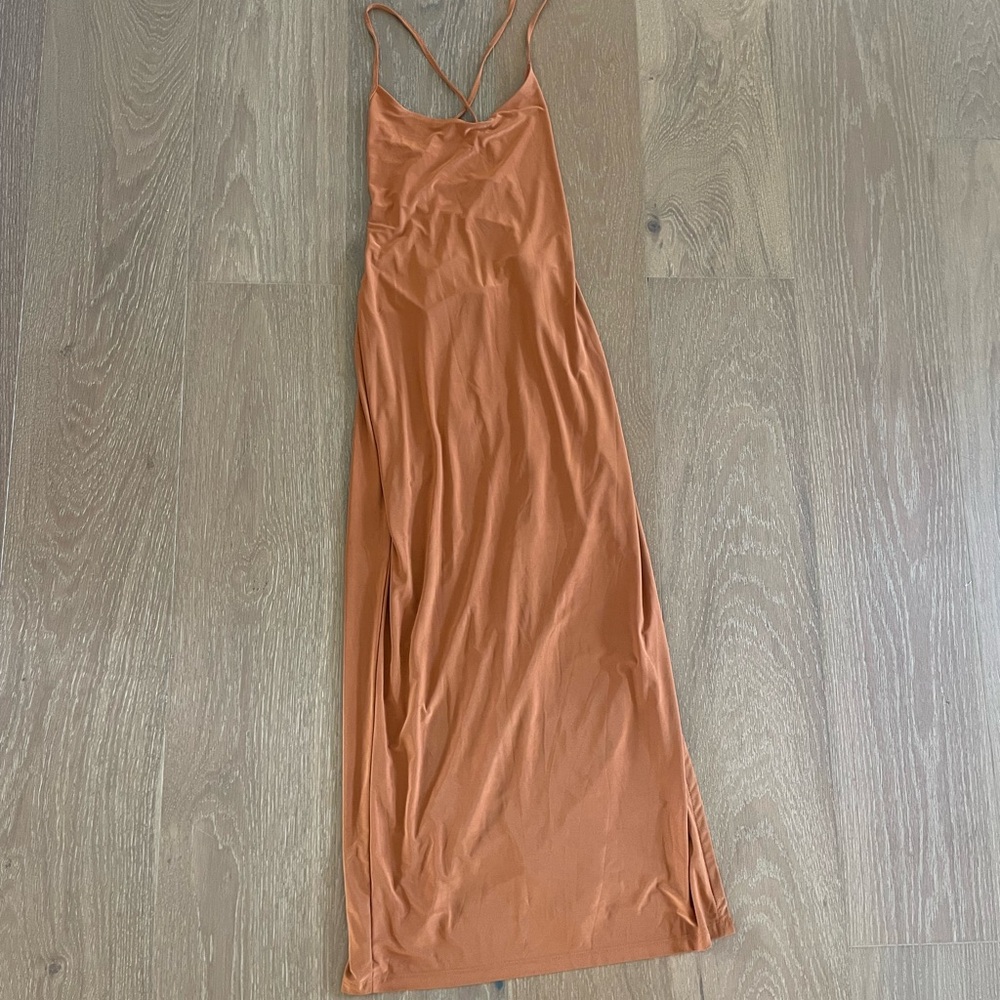 Orange Bodycon Maxi Dress